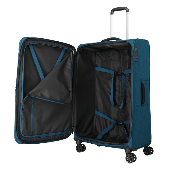 Travelite Kick Off 4 Rollen Trolley L 78 cm mit Dehnfalte