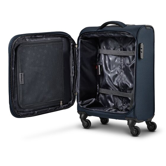 Wenger Beaumont 4 Rollen Kabinentrolley S 54 cm mit Dehnfalte