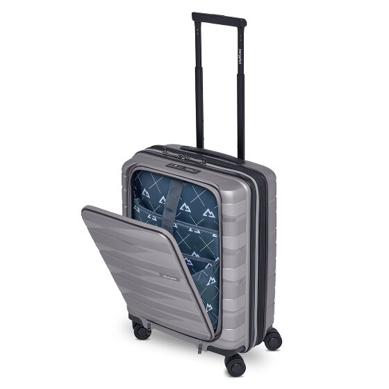 Bergpfeil Travel 4 Rollen Kabinentrolley 55 cm Laptopfach mit Dehnfalte