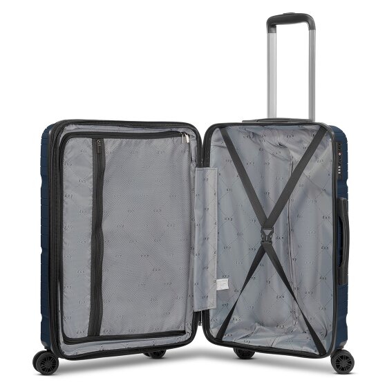 d&n Travel Line 4300-Plus 4 Rollen Trolley M 65 cm mit Dehnfalte