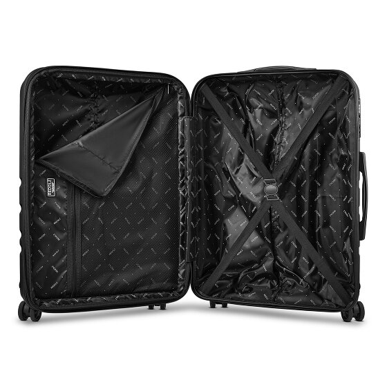 Redolz Pro ABS Medium+ 4 Rollen Trolley 65 cm mit Dehnfalte