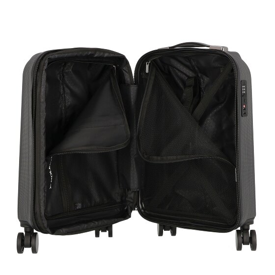 Polestream Moonrock 4 Rollen Kabinentrolley 55 cm mit Dehnfalte