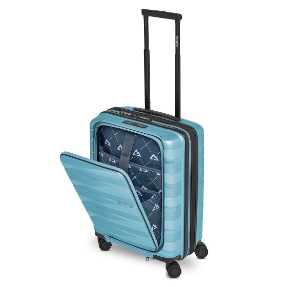 Bergpfeil Travel 4 Rollen Kabinentrolley 55 cm Laptopfach mit Dehnfalte