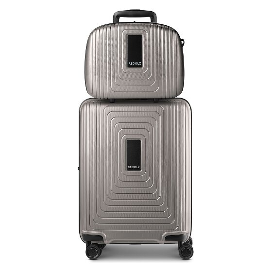 Redolz Essentials 14 Kofferset 2 tlg. Kabinentrolley mit Dehnfalte & Beautycase