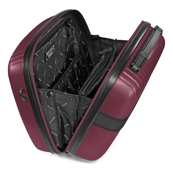 Redolz Essentials14 4-Rollen Kofferset Beautycase 4tlg mit Dehnfalte Laptopfach