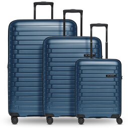 Pactastic Collection 04 THE THREE SET + 4 Rollen Kofferset 3-teilig mit Dehnfalte  Variante 4