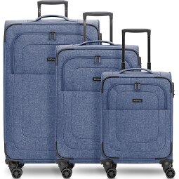 Redolz Essentials 12 THREE SET 4 Rollen Kofferset 3-teilig mit Dehnfalte  Variante 2