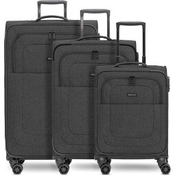 Redolz Essentials 12 THREE SET 4 Rollen Kofferset 3-teilig mit Dehnfalte  Variante 1