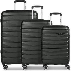 Bench Paris 4 Rollen Kofferset 3-teilig mit Dehnfalte