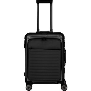 Travelite Next 4-Rollen Kabinentrolley Aluminium 55 cm Laptopfach