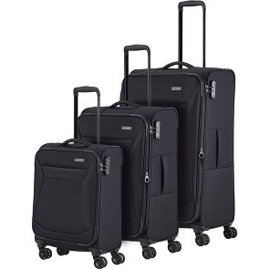 Travelite Chios 4 Rollen Kofferset 3-teilig mit Dehnfalte