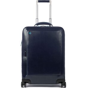 Piquadro Blue Square 4-Rollen Kabinentrolley Leder 55 cm Laptopfach