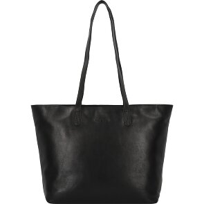 Greenburry Pure Black Shopper Tasche Leder 35 cm Laptopfach