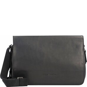 Greenburry Pure Black Umhängetasche Leder 25 cm