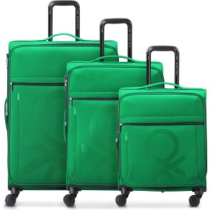 Delsey Paris x United Colors of Benetton Color Block 4-Rollen Kofferset 3 tlg.