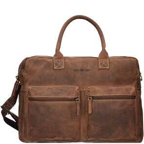 Greenburry Vintage Aktentasche Leder 40 cm Laptopfach