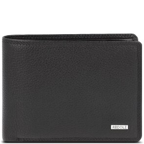 Redolz Leather Essentials QF Geldbörse RFID Leder 12 cm ausklappbar mit Reißverschlussfach