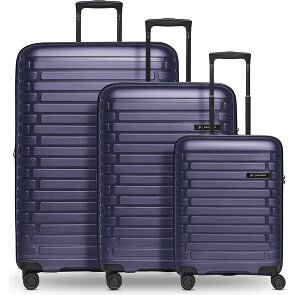 Pactastic Collection 04 THE THREE SET + 4 Rollen Kofferset 3-teilig mit Dehnfalte