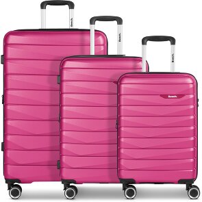 Bench Paris 4 Rollen Kofferset 3-teilig mit Dehnfalte