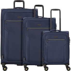 d&n Travel Line 9704 4 Rollen Kofferset 3-teilig mit Dehnfalte