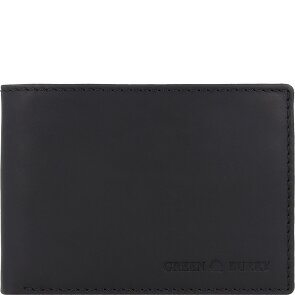 Greenburry Pure Black Geldbörse RFID Schutz Leder 12.5 cm
