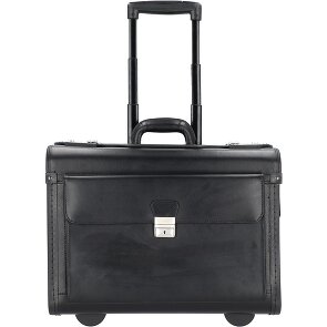 Alassio 2-Rollen Pilotenkoffer Leder 48 cm Laptopfach
