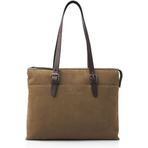 Castelijn & Beerens Nubuck Schultertasche Leder 40 cm Laptopfach
