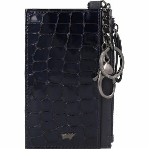 Schlüsseltasche Leder schwarz, türkis Etui Mini-Geldbörse DrachenLeder  OPS905T