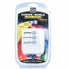 Go Travel Europe-World Reiseadapter weltweit USB 6 cm