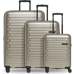 Pactastic Collection 04 THE THREE SET + 4 Rollen Kofferset 3-teilig mit Dehnfalte