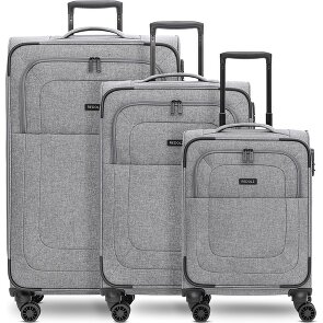 Redolz Essentials 12 THREE SET 4 Rollen Kofferset 3-teilig mit Dehnfalte