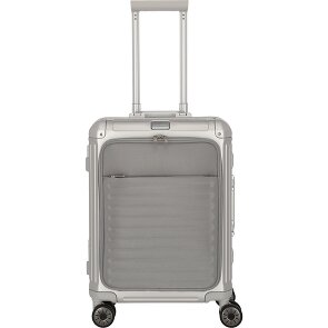 Travelite Next 4-Rollen Kabinentrolley Aluminium 55 cm Laptopfach