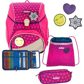 Scout Alpha Neon Safety Schulranzen-Set 4-teilig