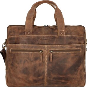 Greenburry Vintage Aktentasche Leder 42 cm Laptopfach