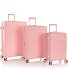  Pastel 4 Rollen Kofferset 3-teilig mit Dehnfalte Variante blush