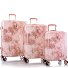  Black Camo 4 Rollen Kofferset 3-teilig mit Dehnfalte Variante rose