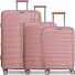  London 4 Rollen Kofferset 3-teilig mit Dehnfalte Variante rose