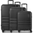  Pro ABS 4 Rollen Kofferset 3-teilig mit Dehnfalte Variante black