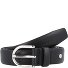  Gürtel Leder Variante black-silver | 85 cm