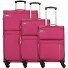  Travel Line 6704 4-Rollen Kofferset 3tlg. Variante pink