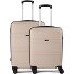  5739 4 Rollen Kofferset 2-teilig Variante beige