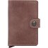  Miniwallet Vintage Kreditkartenetui Geldbörse RFID Leder 6,5 cm Variante mauve