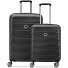  Meteor 4-Rollen Kofferset S+M mit Dehnfalte Variante deep black