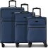  Valencia Soft 4 Rollen Kofferset 3-teilig mit Dehnfalte Variante navy