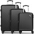  Paradise 2.0 4 Rollen Kofferset 3-teilig mit Dehnfalte Variante black