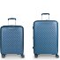  Queens 4 Rollen Kofferset 2-teilig mit Dehnfalte Variante azul