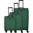  Skaii 4 Rollen Kofferset 3-teilig mit Dehnfalte Variante green