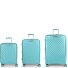  Queens 4 Rollen Kofferset 3-teilig mit Dehnfalte Variante verde menta