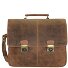  Vintage Aktentasche Leder 42 cm Laptopfach Variante braun