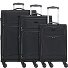  Travel Line 9204 4 Rollen Kofferset 3-teilig mit Dehnfalte Variante schwarz